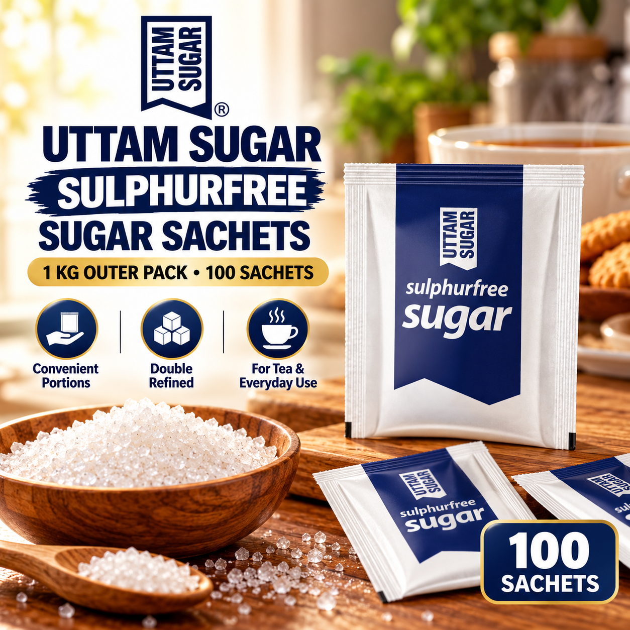 UTTAM SACHET WHITE 1*100