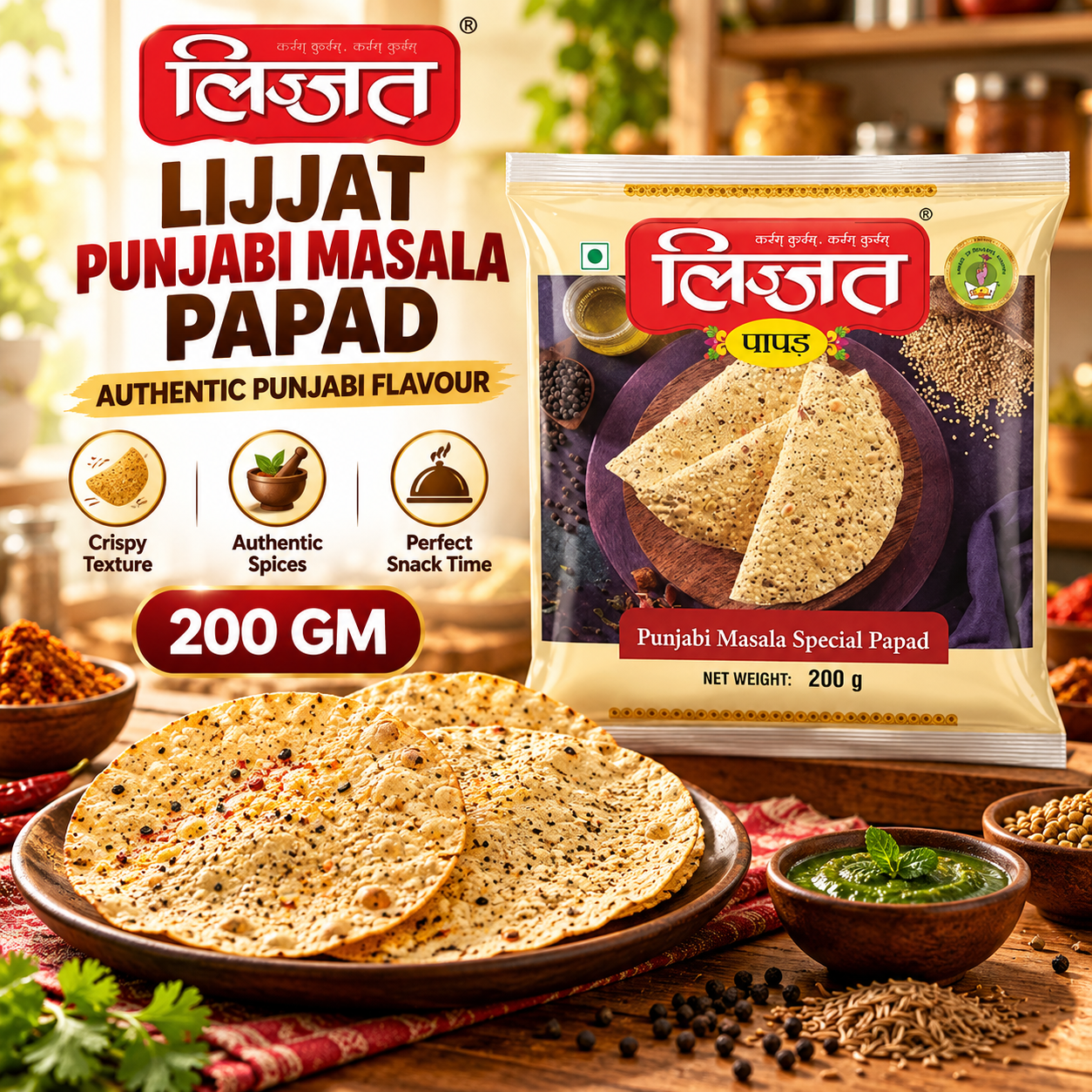 LIZZAT PUNJABI SPECIAL PAPAD 