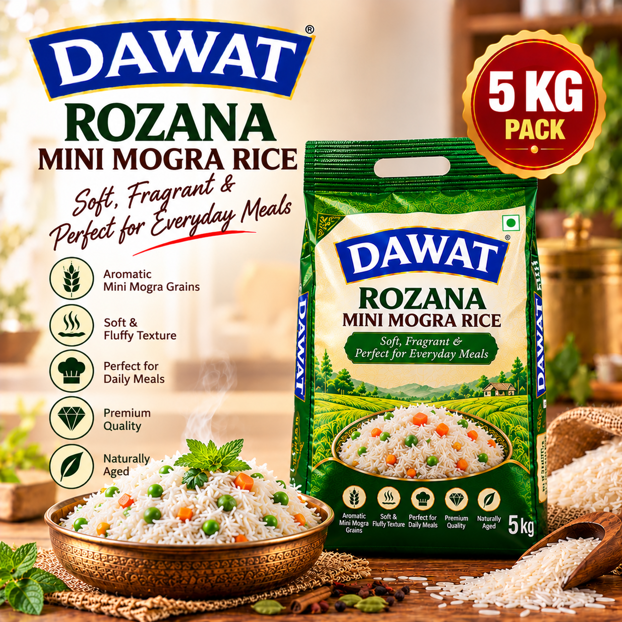 Dawat Rozana Mini Mogra 5kg